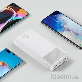 Универсальная батарея Baseus Bipow Digital Display Powerbank 20000mAh 20W White (PPDML-M02)
