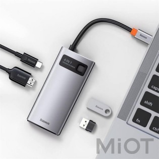 Адаптер Baseus Type-C Hub 4-в-1 (быстрая зарядка PD100 Вт + HDMI 4K 30 Гц + USB 2.0 + USB 3.0)