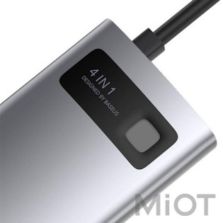 Адаптер Baseus Type-C Hub 4-в-1 (быстрая зарядка PD100 Вт + HDMI 4K 30 Гц + USB 2.0 + USB 3.0)