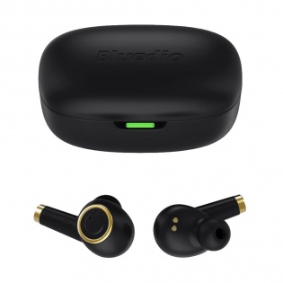 Беспроводные Bluetooth наушники Bluedio Particle с зарядным кейсом на 650 mAh (Черный)