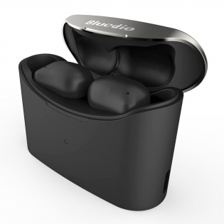 Беспроводные Bluetooth наушники Bluedio T Elf 2 с зарядным боксом (Черный)