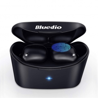 Беспроводные Bluetooth наушники Bluedio T Elf 2 с зарядным боксом (Черный)