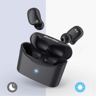 Беспроводные Bluetooth наушники Bluedio T Elf 2 с зарядным боксом (Черный)