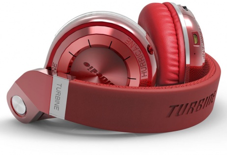 Беспроводные Bluetooth наушники Bluedio T2S с автономностью до 40 часов (Красный)