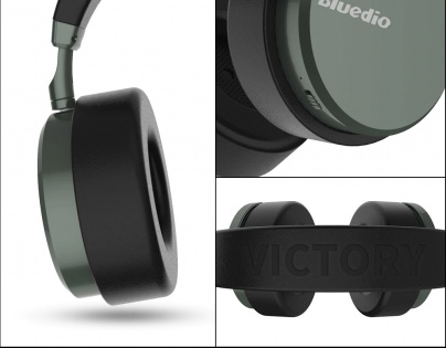 Бездротові Bluetooth навушники Bluedio V2 з 12 динаміками (Чорний)