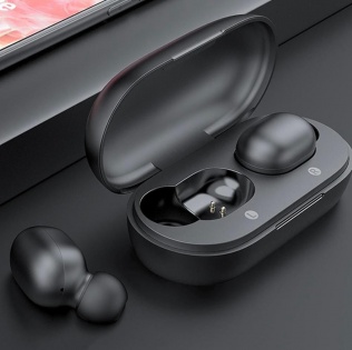 Беспроводные Bluetooth наушники Haylou GT1 с зарядным чехлом (Черный)
