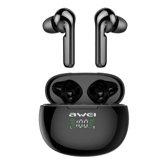 Беспроводные Bluetooth наушники Awei T15P с зарядным кейсом (Черный)