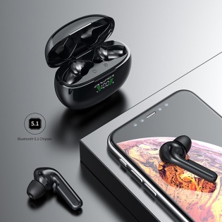 Беспроводные Bluetooth наушники Awei T15P с зарядным кейсом (Черный)