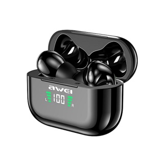 Бездротові Bluetooth навушники Awei T29P із зарядним чохлом та захистом від вологи IPX6 (Чорний)