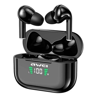 Беспроводные Bluetooth наушники Awei T29P с зарядным чехлом и защитой от влаги IPX6 (Черный)