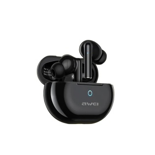 Беспроводные Bluetooth наушники Awei T61 с зарядным боксом (Черный)