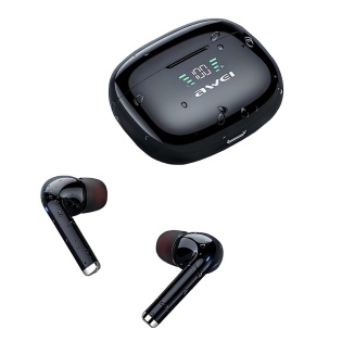 Беспроводные Bluetooth наушники Awei TA8 с зарядным чехлом (Черный)