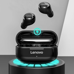 Бездротовi Bluetooth навушники Lenovo LP11 iз зарядним кейсом (Чорний)