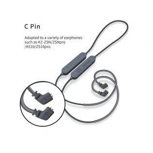 Bluetooth-адаптер KZ APTX-HD Bluetooth 5.0 cable upgrade Wire (C pin) Gray