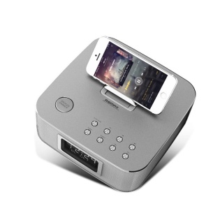 Bluetooth колонка Remax RB-H3 Speaker with Alarm Clock (Срiблястий)