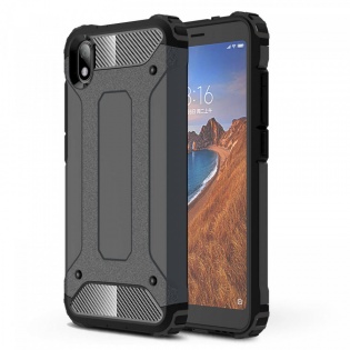 Бронированный противоударный TPU+PC чехол Immortal для Xiaomi Redmi 7A Металл / Gun Metal (106353)
