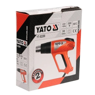 Будiвельний фен 2000 Вт YATO YT-82288 (Чорно-помаранчевий)