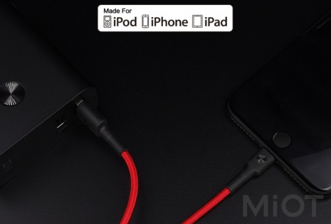 Кабель Xiaomi ZMi AL823 USB - Lighting Kevlar Red 30 см