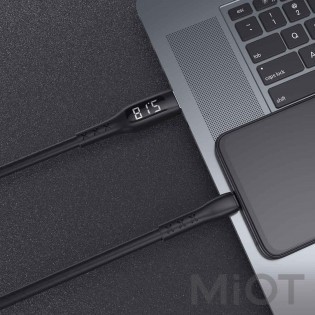 Кабель з дисплеєм Xiaomi WSKEN USB-Type-C 1.2m Black