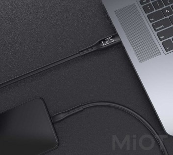 Кабель з дисплеєм Xiaomi WSKEN USB-Type-C 1.2m Black