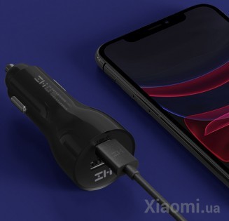 Автомобильное зарядное устройство Xiaomi ZMi Car Charger 1A 1C 45W Black AP721