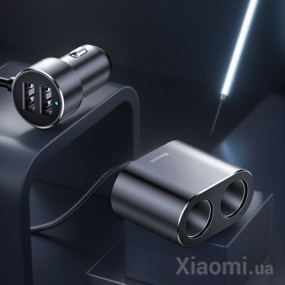Автомобильное зарядное устройство и разветвитель Xiaomi Baseus 3.1A