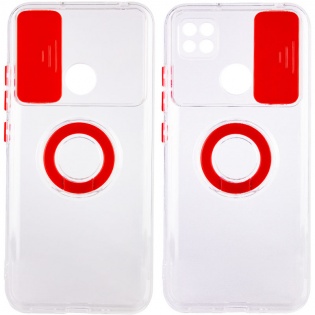 Чехол Camshield ColorRing TPU со шторкой для камеры для Xiaomi Redmi 9C Красный (182784)