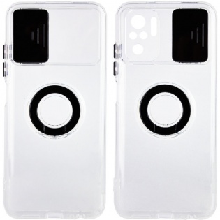 Чехол Camshield ColorRing TPU со шторкой для камеры для Xiaomi Redmi Note 10 / Note 10s Черный (182797)