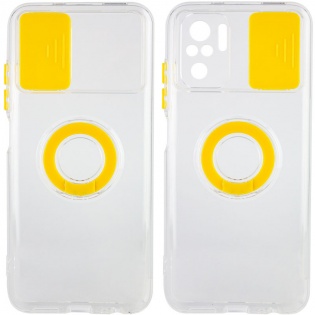 Чехол Camshield ColorRing TPU со шторкой для камеры для Xiaomi Redmi Note 10 / Note 10s Желтый (182791)