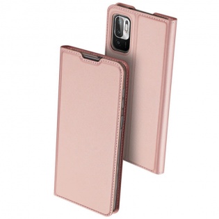Чехол-книжка Dux Ducis с карманом для визиток для Xiaomi Redmi Note 10 5G / Poco M3 Pro Rose Gold (185700)