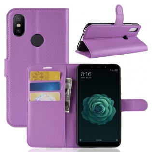 Чехол (книжка) Wallet с визитницей для Xiaomi Mi 6X Фиолетовый (81557)