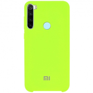 Чехол Silicone case для Xiaomi Redmi Note 8 Салатовый / Neon Green (120586)