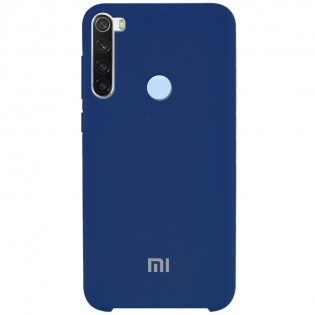 Чехол Silicone case для Xiaomi Redmi Note 8 Синий / Navy Blue (120588)