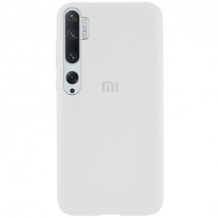Чехол Silicone Case Full Protective для Xiaomi Mi Note 10 / Note 10 Pro / CC9 Pro Белый / White (121503)