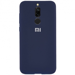 Чехол Silicone Case Full Protective для Xiaomi Redmi 8 Синий / Dark Blue (114726)
