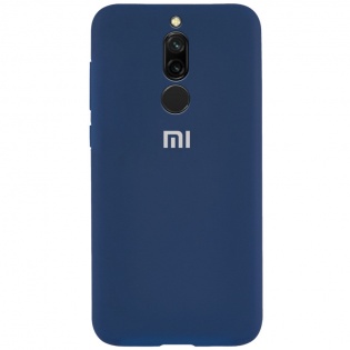 Чехол Silicone Case Full Protective для Xiaomi Redmi 8 Синий / Navy Blue (114729)