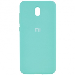 Чехол Silicone Case Full Protective для Xiaomi Redmi 8a Бирюзовый / Ice Blue (114662)