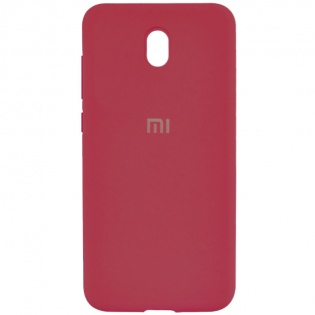 Чехол Silicone Case Full Protective для Xiaomi Redmi 8a Розовый / Hot Pink (114678)