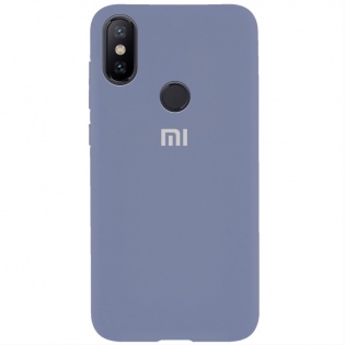 Чехол Silicone Case Full Protective для Xiaomi Redmi Note 6 Pro Серый / Lavender Gray (111121)