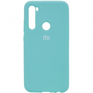 Чехол Silicone Case Full Protective для Xiaomi Redmi Note 8T Бирюзовый / Ice Blue (121538)