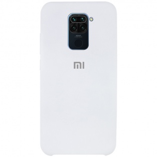 Чехол Silicone Cover (AAA) для Xiaomi Redmi Note 9 Белый / White (136431)