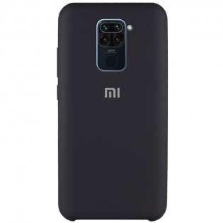 Чехол Silicone Cover (AAA) для Xiaomi Redmi Note 9 Черный / Black (136440)