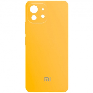 Чехол Silicone Cover Full Camera (AA) для Xiaomi Mi 11 Lite Желтый / Sunflower (197634)