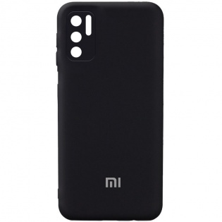 Чехол Silicone Cover Full Camera (AA) для Xiaomi Redmi Note 10 5G / Poco M3 Pro Черный / Black (188031)