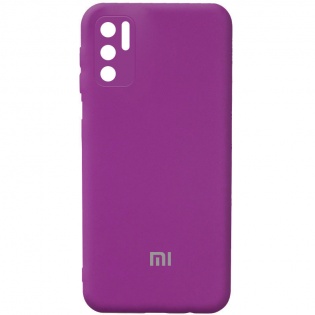 Чехол Silicone Cover Full Camera (AA) для Xiaomi Redmi Note 10 5G / Poco M3 Pro Фиолетовый / Grape (188029)