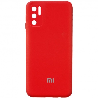 Чехол Silicone Cover Full Camera (AA) для Xiaomi Redmi Note 10 5G / Poco M3 Pro Красный / Red (187992)