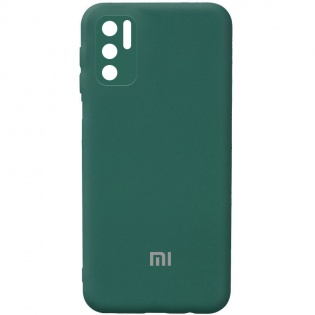 Чехол Silicone Cover Full Camera (AA) для Xiaomi Redmi Note 10 5G / Poco M3 Pro Зеленый / Pine green (187988)