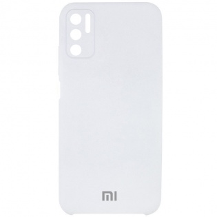 Чехол Silicone Cover Full Camera (AAA) для Xiaomi Redmi Note 10 5G / Poco M3 Pro Белый / White (190717)