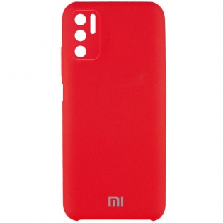 Чехол Silicone Cover Full Camera (AAA) для Xiaomi Redmi Note 10 5G / Poco M3 Pro Красный / Red (190720)