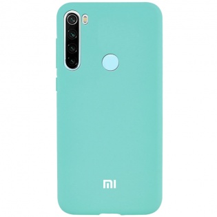 Чехол Silicone Cover Full Protective (A) для Xiaomi Redmi Note 8T Бирюзовый / Ice Blue (124615)